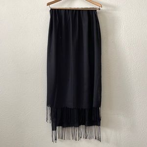 Black Bamboo Silk Pashmina